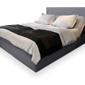 Boxspringbed MILARA 160×200 cm Set met hoofdbord, bedbodem en matras, Grijs Boxspringbed MILARA 160×200 cm Set met hoofdbord, bedbodem en matras, Grijs