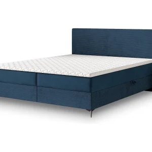 Boxspringbed TORREL 180×200 cm Set met hoofdbord, bedbodem en matras, Blauw Boxspringbed TORREL 180×200 cm Set met hoofdbord, bedbodem en matras, Blauw
