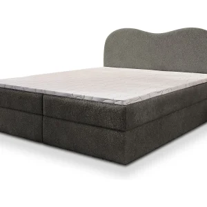 Boxspringbed FLUVIA 180×200 cm Set met hoofdbord, bedbodem en matras, Grijs Boxspringbed FLUVIA 180×200 cm Set met hoofdbord, bedbodem en matras, Grijs