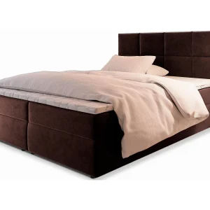 Boxspringbed LENA 140×200 cm Set met hoofdbord, bedbodem en matras, Bruin Boxspringbed LENA 140×200 cm Set met hoofdbord, bedbodem en matras, Bruin