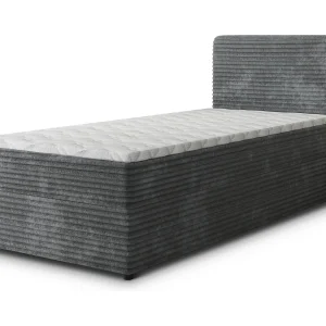 Boxspringbed PISA 80×200 cm Set met hoofdbord, bedbodem en matras, Antracietgrijs Boxspringbed PISA 80×200 cm Set met hoofdbord, bedbodem en matras, Antracietgrijs