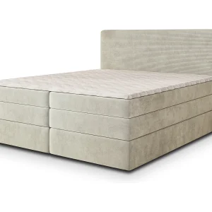 Boxspringbed MATERN 180×200 cm Set met hoofdbord, bedbodem en matras, Crème Boxspringbed MATERN 180×200 cm Set met hoofdbord, bedbodem en matras, Crème