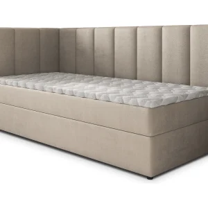 Boxspringbed BEVE 80×200 cm Set met hoofdbord, bedbodem en matras, Beige Boxspringbed BEVE 80×200 cm Set met hoofdbord, bedbodem en matras, Beige
