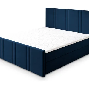 Boxspringbed COMOZA 160×200 cm Set met hoofdbord, bedbodem en matras, Blauw Boxspringbed COMOZA 160×200 cm Set met hoofdbord, bedbodem en matras, Blauw
