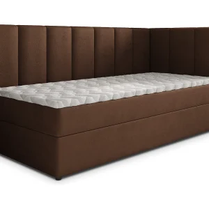 Boxspringbed BEVE 90×200 cm Set met hoofdbord, bedbodem en matras, Bruin Boxspringbed BEVE 90×200 cm Set met hoofdbord, bedbodem en matras, Bruin