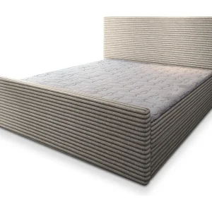 Boxspringbed BRENTO 140×200 cm Set met hoofdbord, bedbodem en matras, Lichtgrijs Boxspringbed BRENTO 140×200 cm Set met hoofdbord, bedbodem en matras, Lichtgrijs