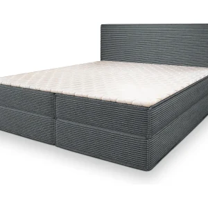 Boxspringbed PELLIO 180×200 cm Set met hoofdbord, bedbodem en matras, Grijs