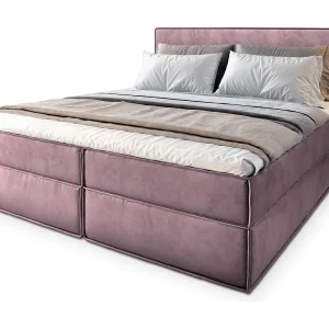 Boxspringbed PELLIO 140×200 cm Set met hoofdbord, bedbodem en matras, Paars Boxspringbed PELLIO 140×200 cm Set met hoofdbord, bedbodem en matras, Paars