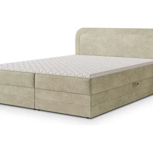 Boxspringbed ARMEL 140×200 cm Set met hoofdbord, bedbodem en matras, Crème Boxspringbed ARMEL 140×200 cm Set met hoofdbord, bedbodem en matras, Crème