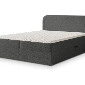 Boxspringbed ARMEL 180×200 cm Set met hoofdbord, bedbodem en matras, Grijs