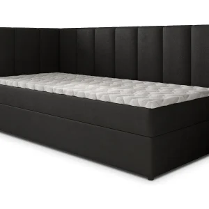 Boxspringbed BEVE 100×200 cm Set met hoofdbord, bedbodem en matras, Zwart Boxspringbed BEVE 100×200 cm Set met hoofdbord, bedbodem en matras, Zwart