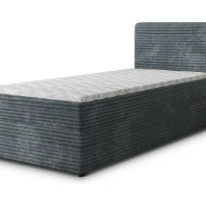 Boxspringbed PISA 90×200 cm Set met hoofdbord, bedbodem en matras, Grijs Boxspringbed PISA 90×200 cm Set met hoofdbord, bedbodem en matras, Grijs