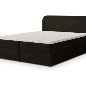 Boxspringbed ARMEL 180×200 cm Set met hoofdbord, bedbodem en matras, Bruin