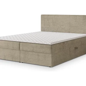 Boxspringbed NIRA 180×200 cm Set met hoofdbord, bedbodem en matras, Beige Boxspringbed NIRA 180×200 cm Set met hoofdbord, bedbodem en matras, Beige