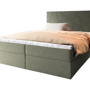 Boxspringbed MADO 140×200 cm Set met hoofdbord, bedbodem en matras, Groen Boxspringbed MADO 140×200 cm Set met hoofdbord, bedbodem en matras, Groen