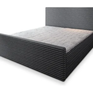 Boxspringbed BRENTO 140×200 cm Set met hoofdbord, bedbodem en matras, Antracietgrijs Boxspringbed BRENTO 140×200 cm Set met hoofdbord, bedbodem en matras, Antracietgrijs