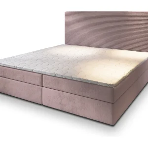 Boxspringbed GIARRO 160×200 cm Set met hoofdbord, bedbodem en matras, Poederroze Boxspringbed GIARRO 160×200 cm Set met hoofdbord, bedbodem en matras, Poederroze