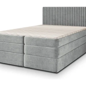 Boxspringbed FELBIO 140×200 cm Set met hoofdbord, bedbodem en matras, Lichtgrijs Boxspringbed FELBIO 140×200 cm Set met hoofdbord, bedbodem en matras, Lichtgrijs