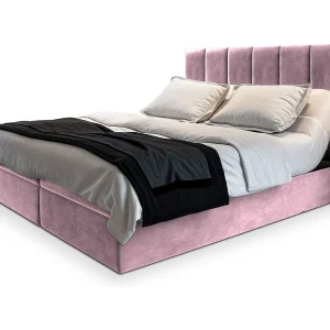 Boxspringbed BARINO 180×200 cm Set met hoofdbord, bedbodem en matras, Poederroze Boxspringbed BARINO 180×200 cm Set met hoofdbord, bedbodem en matras, Poederroze