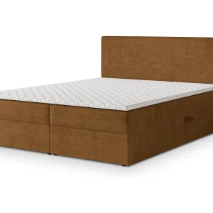 Boxspringbed NIRA 140×200 cm Set met hoofdbord, bedbodem en matras, Koperkleurig Boxspringbed NIRA 140×200 cm Set met hoofdbord, bedbodem en matras, Koperkleurig