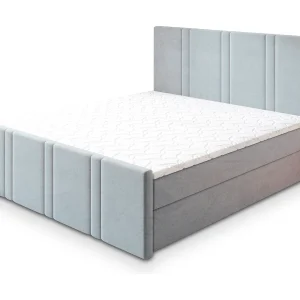 Boxspringbed COMOZA 140×200 cm Set met hoofdbord, bedbodem en matras, Lichtgrijs Boxspringbed COMOZA 140×200 cm Set met hoofdbord, bedbodem en matras, Lichtgrijs