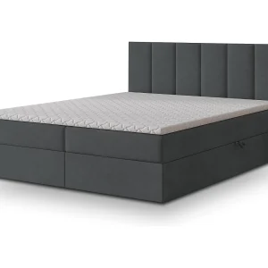 Boxspringbed MERIL 140×200 cm Set met hoofdbord, bedbodem en matras, Antracietgrijs Boxspringbed MERIL 140×200 cm Set met hoofdbord, bedbodem en matras, Antracietgrijs
