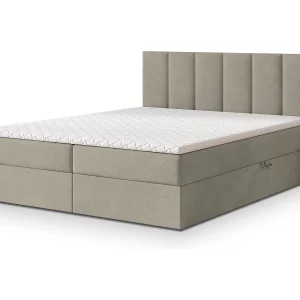 Boxspringbed MERIL 140×200 cm Set met hoofdbord, bedbodem en matras, Beige Boxspringbed MERIL 140×200 cm Set met hoofdbord, bedbodem en matras, Beige