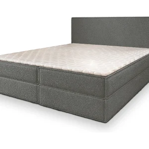 Boxspringbed PELLIO 180×200 cm Set met hoofdbord, bedbodem en matras, Grijs