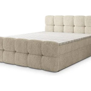 Boxspringbed BRUME 140×200 cm Set met hoofdbord, bedbodem en matras, Crème Boxspringbed BRUME 140×200 cm Set met hoofdbord, bedbodem en matras, Crème