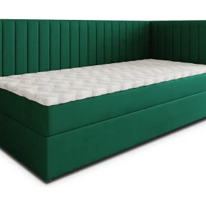Boxspringbed ARIS 100×200 cm Set met hoofdbord, bedbodem en matras, Dennengroen Boxspringbed ARIS 100×200 cm Set met hoofdbord, bedbodem en matras, Dennengroen
