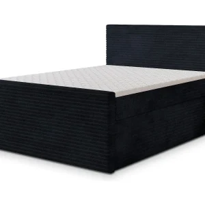 Boxspringbed NOLEN 180×200 cm Set met hoofdbord, bedbodem en matras, Zwart