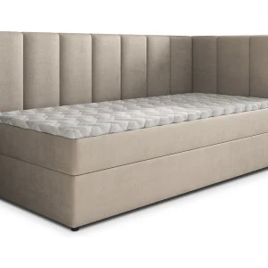 Boxspringbed BEVE 100×200 cm Set met hoofdbord, bedbodem en matras, Beige Boxspringbed BEVE 100×200 cm Set met hoofdbord, bedbodem en matras, Beige