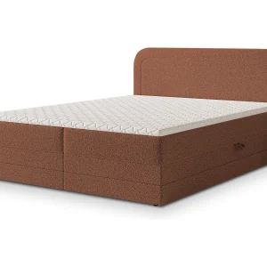 Boxspringbed ARMEL 140×200 cm Set met hoofdbord, bedbodem en matras, Terracotta Boxspringbed ARMEL 140×200 cm Set met hoofdbord, bedbodem en matras, Terracotta