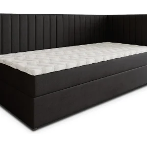 Boxspringbed ARIS 80×200 cm Set met hoofdbord, bedbodem en matras, Zwart