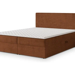Boxspringbed NIRA 160×200 cm Set met hoofdbord, bedbodem en matras, Terracotta Boxspringbed NIRA 160×200 cm Set met hoofdbord, bedbodem en matras, Terracotta
