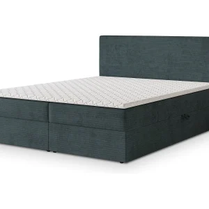 Boxspringbed NIRA 180×200 cm Set met hoofdbord, bedbodem en matras, Blauw Boxspringbed NIRA 180×200 cm Set met hoofdbord, bedbodem en matras, Blauw