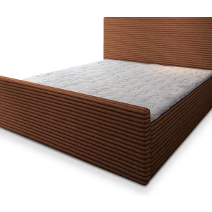 Boxspringbed BRENTO 180×200 cm Set met hoofdbord, bedbodem en matras, Koperkleurig Boxspringbed BRENTO 180×200 cm Set met hoofdbord, bedbodem en matras, Koperkleurig