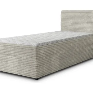 Boxspringbed PISA 90×200 cm Set met hoofdbord, bedbodem en matras, Lichtgrijs Boxspringbed PISA 90×200 cm Set met hoofdbord, bedbodem en matras, Lichtgrijs
