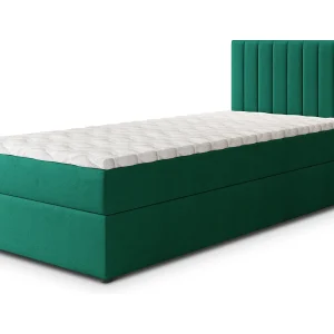 Boxspringbed BRESEL 100×200 cm Set met hoofdbord, bedbodem en matras, Dennengroen Boxspringbed BRESEL 100×200 cm Set met hoofdbord, bedbodem en matras, Dennengroen