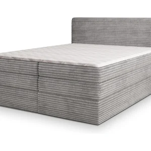 Boxspringbed LUNERA 160×200 cm Set met hoofdbord, bedbodem en matras, Lichtgrijs Boxspringbed LUNERA 160×200 cm Set met hoofdbord, bedbodem en matras, Lichtgrijs