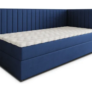 Boxspringbed ARIS 80×200 cm Set met hoofdbord, bedbodem en matras, Blauw