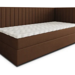 Boxspringbed ARIS 80×200 cm Set met hoofdbord, bedbodem en matras, Bruin