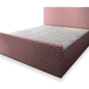 Boxspringbed BRENTO 140×200 cm Set met hoofdbord, bedbodem en matras, Poederroze Boxspringbed BRENTO 140×200 cm Set met hoofdbord, bedbodem en matras, Poederroze