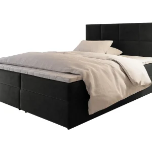 Boxspringbed LENA 180×200 cm Set met hoofdbord, bedbodem en matras, Antracietgrijs Boxspringbed LENA 180×200 cm Set met hoofdbord, bedbodem en matras, Antracietgrijs