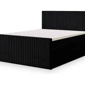 Boxspringbed TERVAN 180×200 cm Set met hoofdbord, bedbodem en matras, Zwart Boxspringbed TERVAN 180×200 cm Set met hoofdbord, bedbodem en matras, Zwart