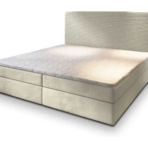 Boxspringbed GIARRO 160×200 cm Set met hoofdbord, bedbodem en matras, Crème Boxspringbed GIARRO 160×200 cm Set met hoofdbord, bedbodem en matras, Crème