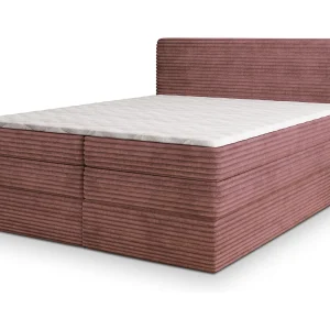 Boxspringbed LUNERA 160×200 cm Set met hoofdbord, bedbodem en matras, Poederroze Boxspringbed LUNERA 160×200 cm Set met hoofdbord, bedbodem en matras, Poederroze