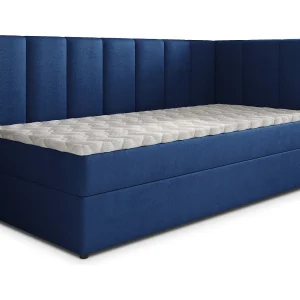 Boxspringbed BEVE 100×200 cm Set met hoofdbord, bedbodem en matras, Blauw Boxspringbed BEVE 100×200 cm Set met hoofdbord, bedbodem en matras, Blauw