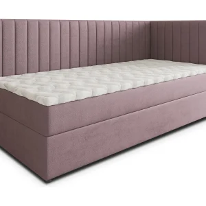 Boxspringbed ARIS 100×200 cm Set met hoofdbord, bedbodem en matras, Poederroze