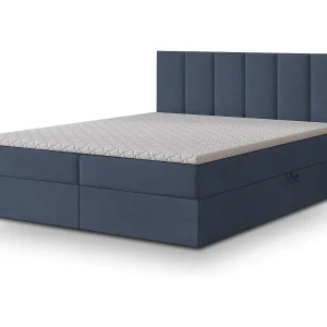 Boxspringbed MERIL 140×200 cm Set met hoofdbord, bedbodem en matras, Blauw Boxspringbed MERIL 140×200 cm Set met hoofdbord, bedbodem en matras, Blauw
